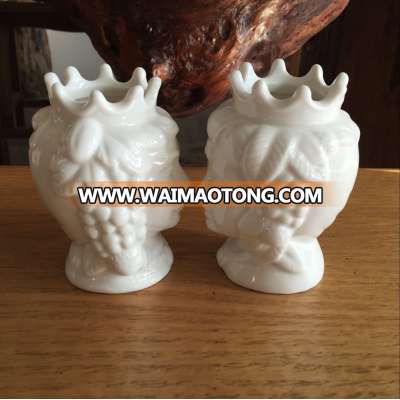 Customized desk decoration religious king and queen ceramic pen pencil holder