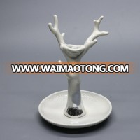 Simple design cheap tree ceramic earring holder from factory