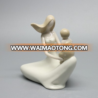 Mother and Baby Figurine Mother Carrying Baby Statue for Family Gifts