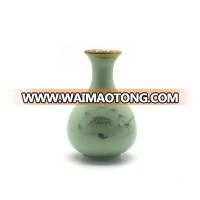 Ceramic traditional printing flower vase for home decor