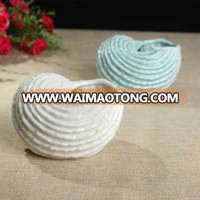 home decorative clay sea shells ceramic pot