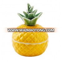 Pineapple shaped Custom Decorative Ceramic Small Ring Jewelry  Box