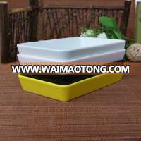 rectangle shape stoneware colorful ceramic dish and plate for hotel