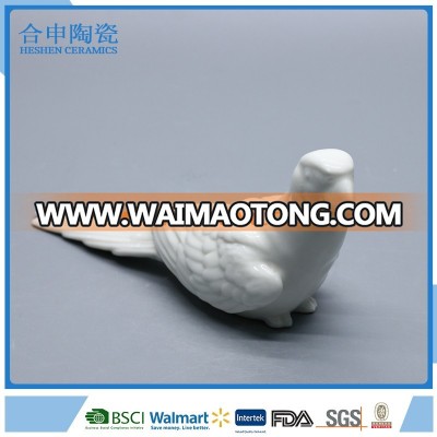 handmade craft gifts decoration glazed white porcelain bird