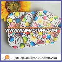 Colorful chirldren birthday paper square disposable plate